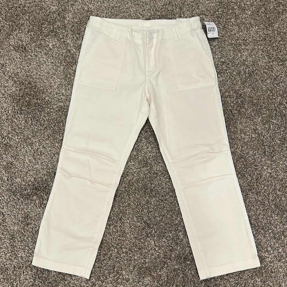 Kut From The Kloth Reece Mid Rise Cropped Jeans in Optic White - Picture 3 of 8